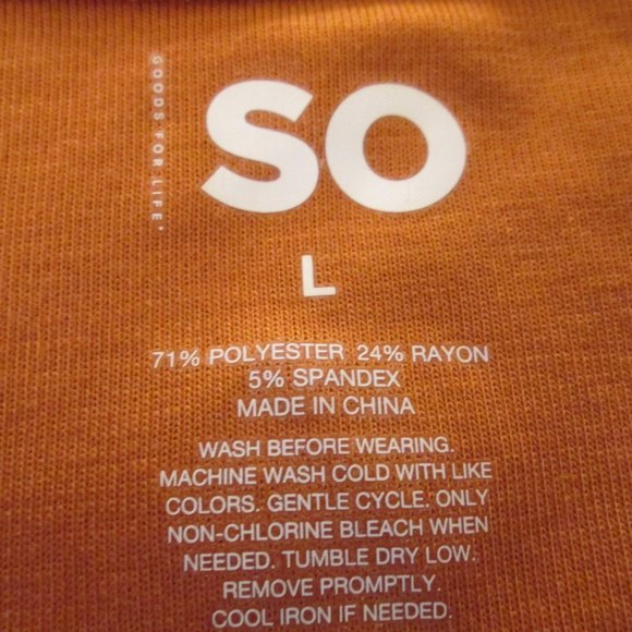 🧡 SO CINNAMON LONG SLEEVE SEAMED TOP – SIZE L - Picture 6 of 9